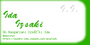 ida izsaki business card